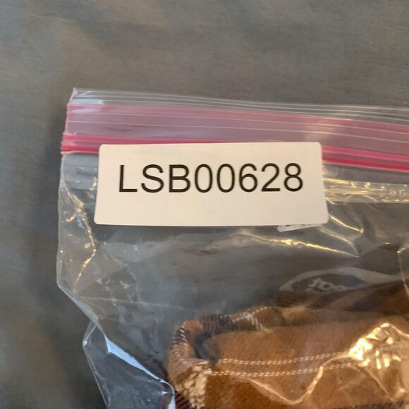 Arizona Jean Co Shirt Mens Large Brown Mustard Plaid Flannel Button Up Casual - Picture 6 of 6